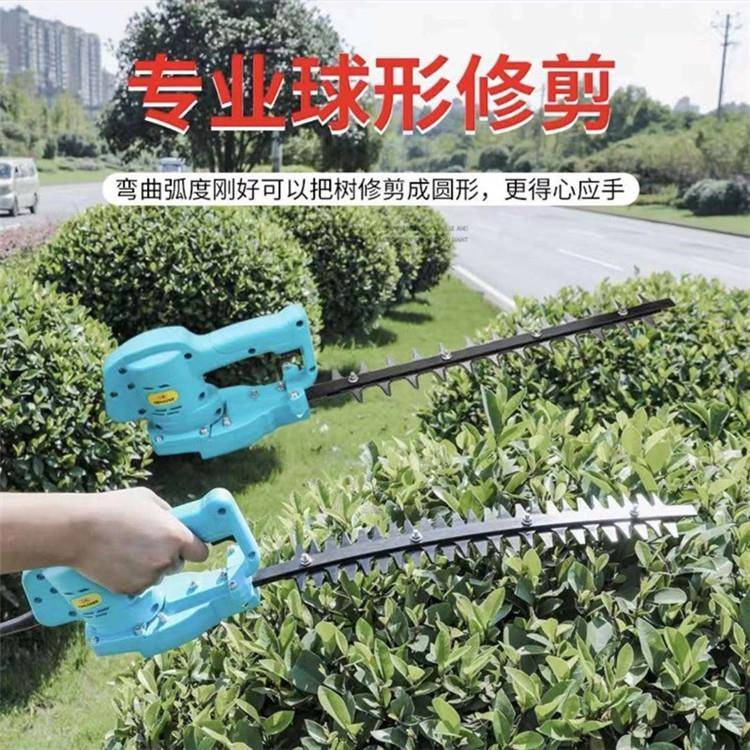 新小型双刃电款动绿篱冬青绿化球形修剪机灌剪篱木笆HX-24V修剪机