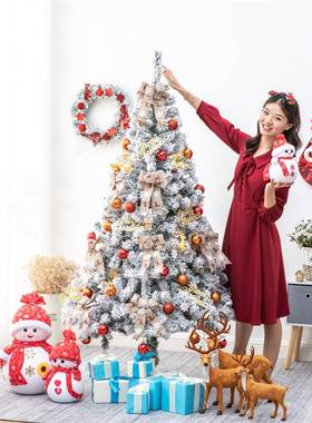 植绒.雪圣落诞树套餐装饰15/雪1.8米网红家用松BYM圣诞树套装