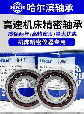 HRB哈尔轴承720A8CA/P5DBBT配对精密滨角接触413球轴承