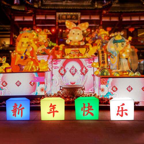 LED七彩招牌led魔方广告牌4面5面室内户外立方体店招广告灯箱