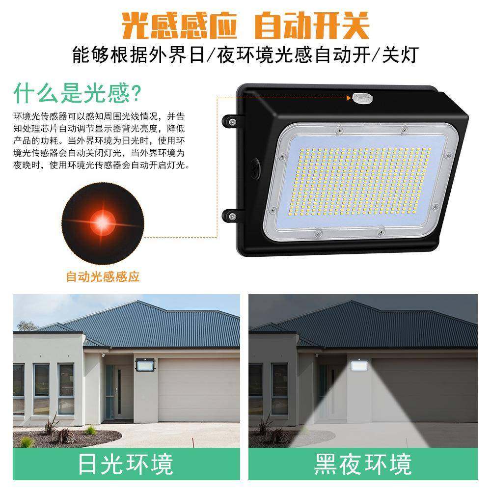 谦润照灯明LWED壁室外草坪庭院灯80120W户美式壁灯外花园防水应感