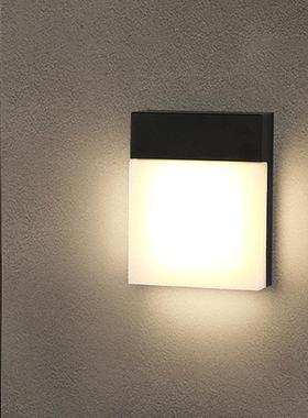 现代花简约led室户外感应壁灯别墅园围墙庭外院防BD1310/B水走廊