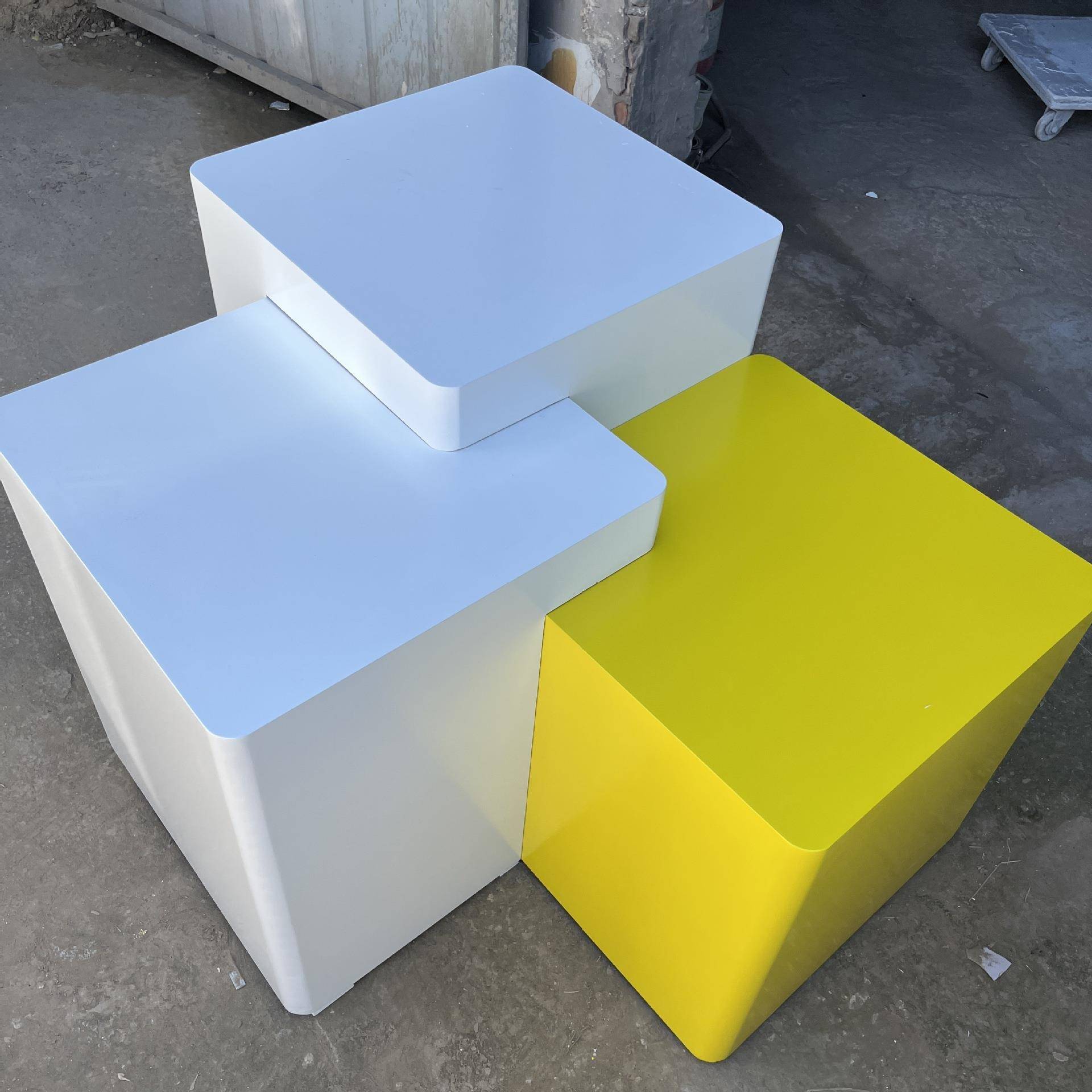 烤漆方形展示台气商场服装店中岛大展司NPH览展示公样品台展陈展