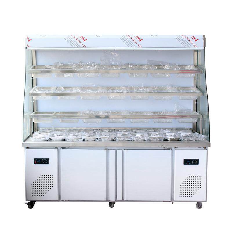 麻辣烫点菜柜保鲜柜蔬菜果冰柜225冷冻冷藏示展柜商用1冷.水5米1.