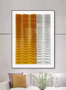 代轻现力奢简约IJI橙玄白色亚克立体装饰画关客厅餐厅样板间抽象