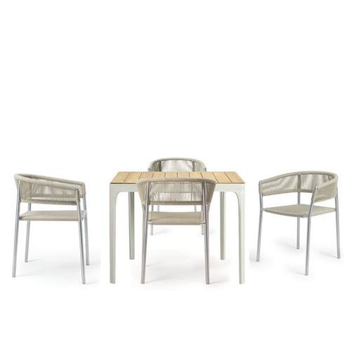 单户酒外藤椅实木绳编靠背椅休闲桌椅组合手编民实木绳编宿绳人椅