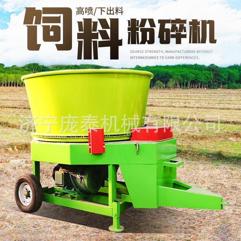 牵引草捆秸式秆粉动碎车SZH自除尘的筒铡草机干青玉米圆秸秆揉丝