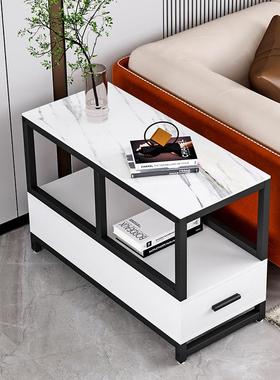 意式岩板沙发几轻奢边柜简约ZXU现边代边客厅角几边小茶几床头侧