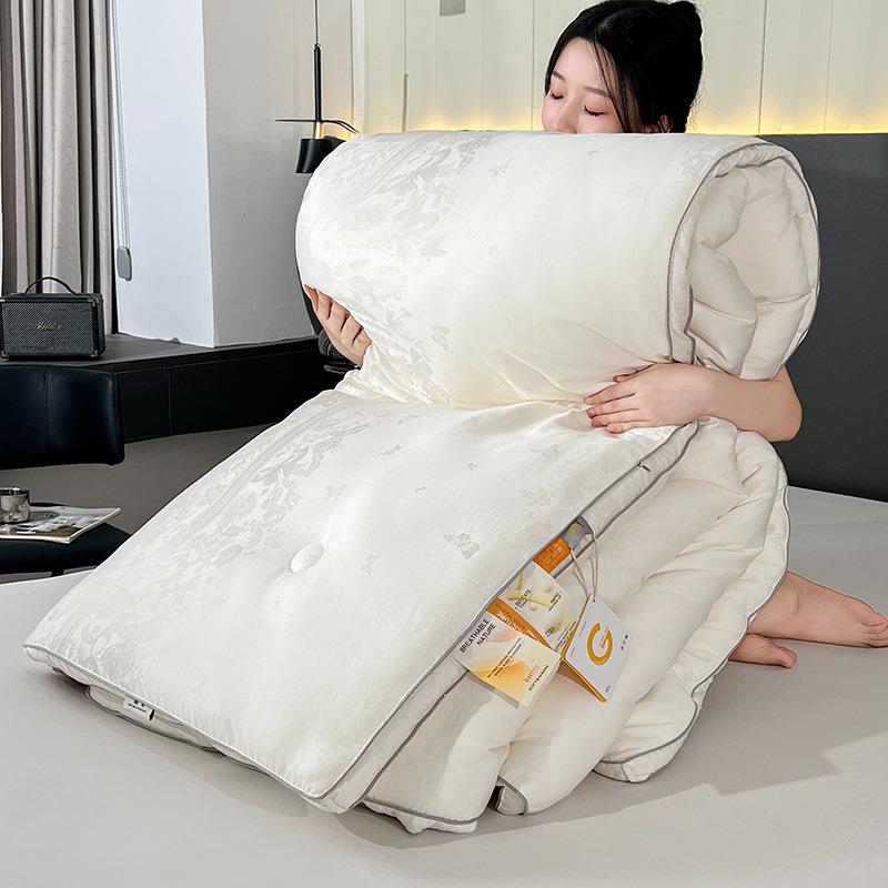 A100支棉本花大秋CWT冬提被类保暖加厚被豆芯单双人儿童被子