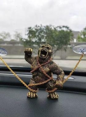 创意逼真大猩猩霸气控金刚个性内汽车中时台摆件尚车QQ202504装饰