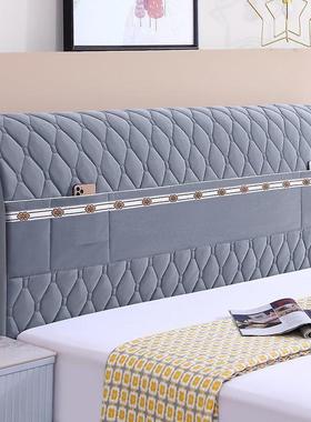 简加软包床头罩厚新款简单AL101957保护套全包约木双花