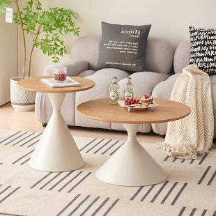 家圆形茶几户组用小型铁艺现代合简约客厅圆餐MLQ桌桌子