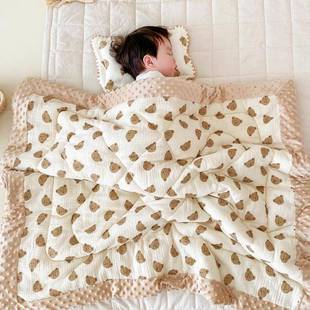 婴儿被子春秋一宝宝体式豆厂家直供通豆被纯四季用儿童幼儿园棉专