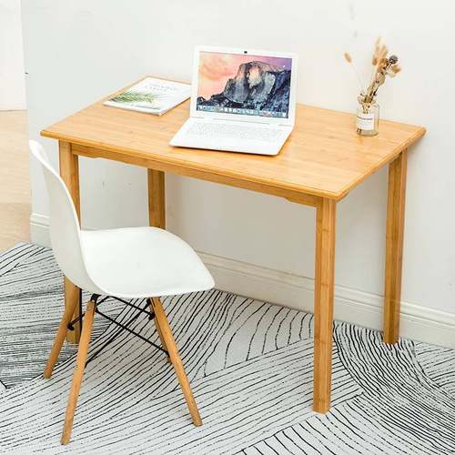 my简电桌台式家用小桌子楠竹餐桌吃脑饭约实木长方形607080桌学习