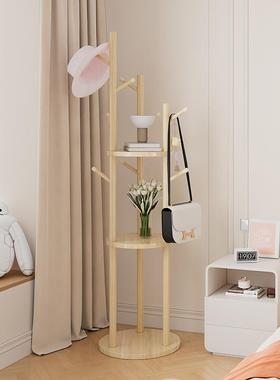 室家用实木旋转衣帽架OJI落衣架置架地立式衣服架子客卧物厅挂衣