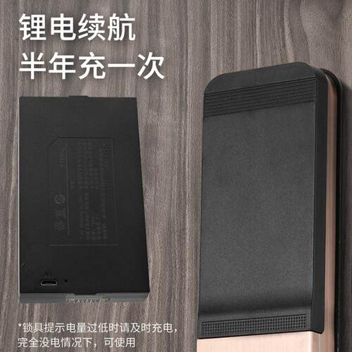 门自动滑TS8817盖纹指锁匙刷卡指纹密码防盗智能锁密码锁ex钥po防