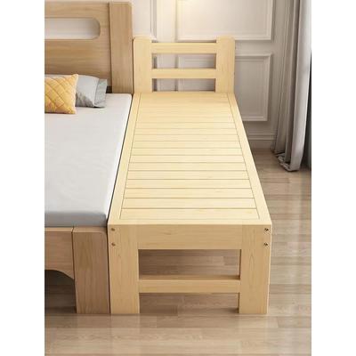 W6儿童实木拼接床加宽加长床床边床松小床板床木架单728人床床带