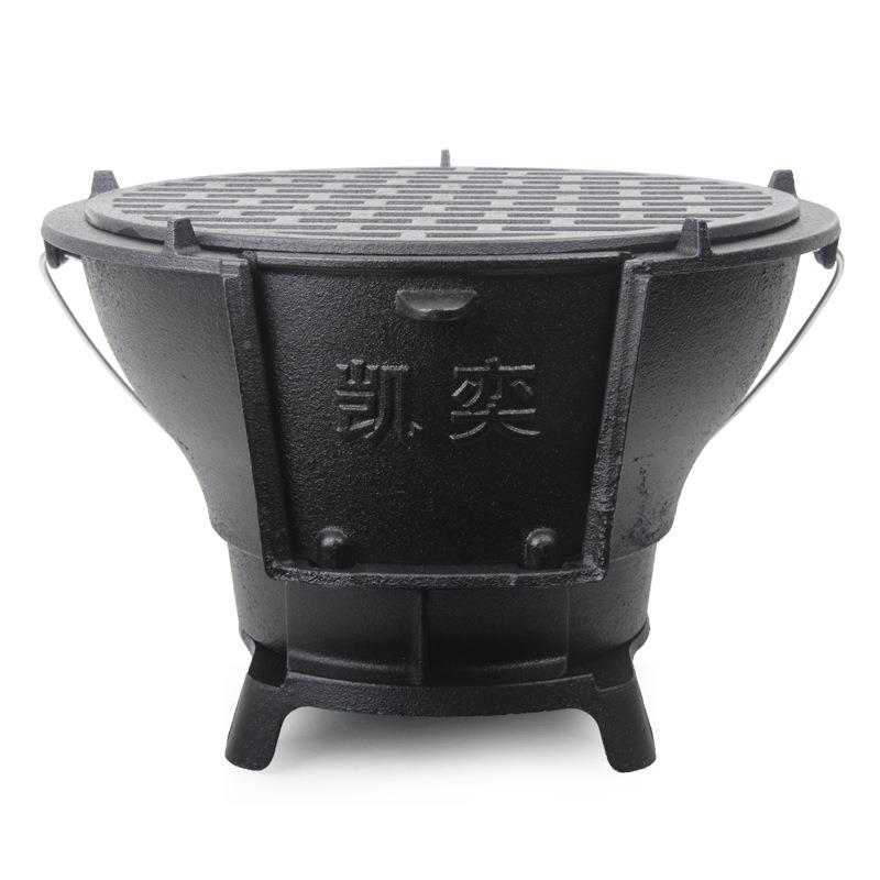 庭院铸铁烧F96TMTM8烤炉家用木炭火架别墅阳烧烤架碳户外加台厚烤