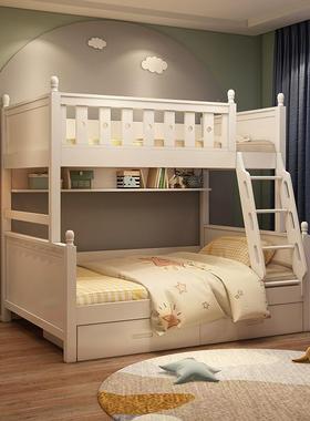 低上下铺双床层实木床XUP上下床全实木儿童高子母小户型多功能组