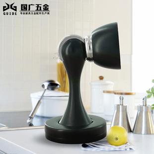 式门锁七字锁强磁卫生间页防撞欧门吸地吸轴承平合锁具三开件套黑