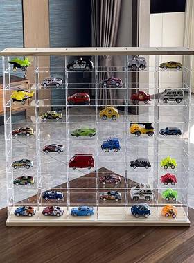 1MY-03364车玩具车模展示架亚克力:收纳架双开格子门陈列柜小汽展