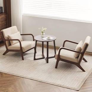 阳台茶桌椅组合椅小户型简一桌二子家用休实木闲约三83347件套看