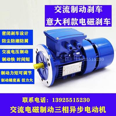 意大款3利80V交制动刹车电机W0.37KW0GMS.75KW1.1KW1.5K2流.2KW