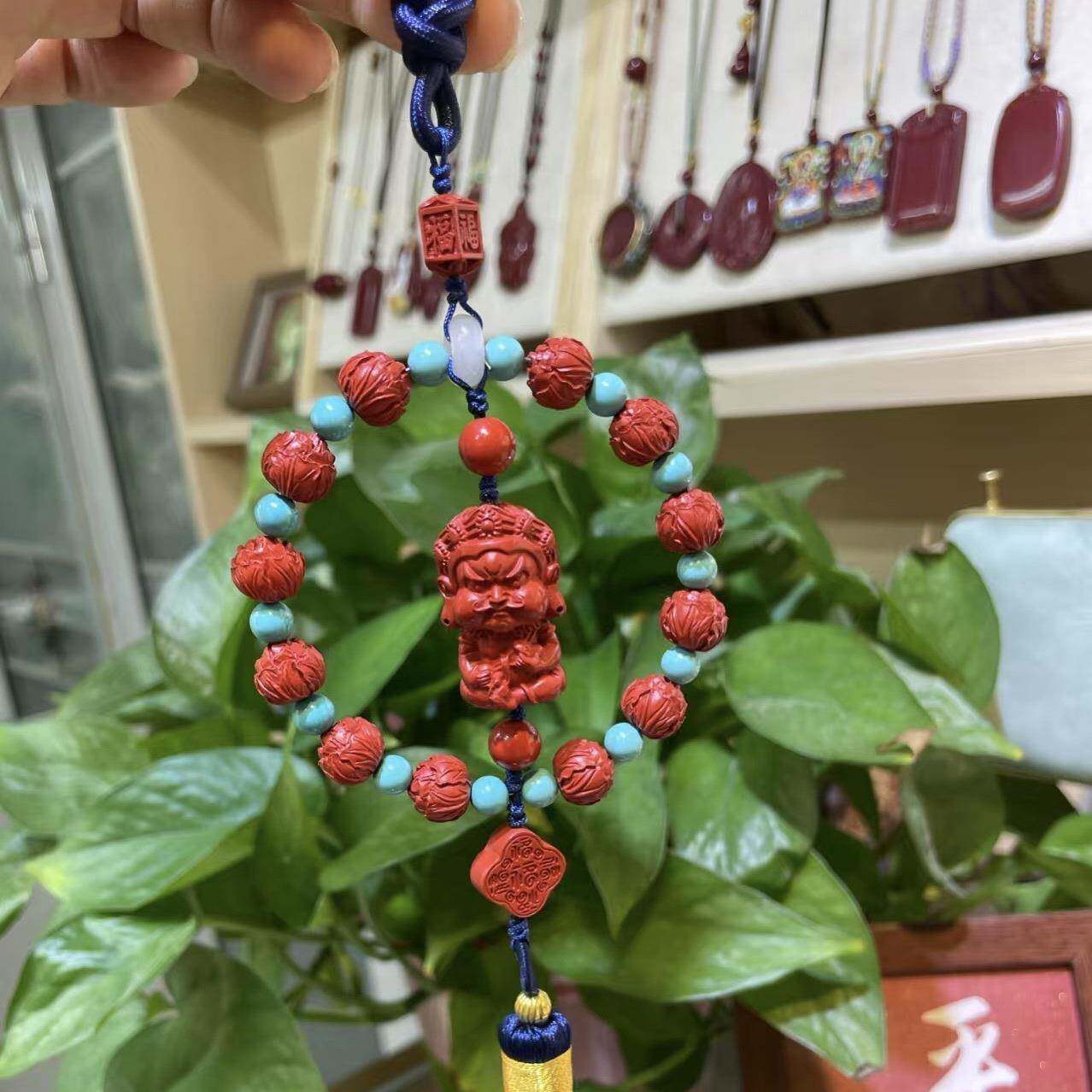 含量砂红砂黑天大汽车挂高件FBR包挂辰砂车饰品大黑天财神朱车挂