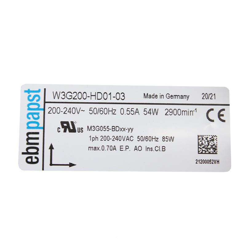 原装德国风机W3G200-HD01-03020mm20轴0-24V54WQXZ流0散热风机