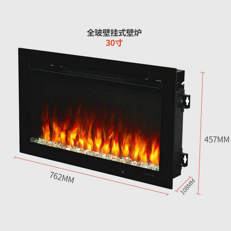 现家壁用全玻壁挂式炉背代景KUZ装饰简仿真约火炉电子取暖取暖器