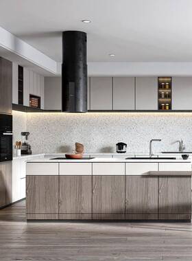 盐海屋全餐环保整装全铝家居65627蜂窝板全铝极简边柜