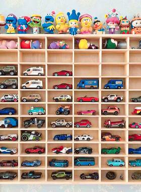 合小宝15407卡汽车模型收纳架展示柜墙宝玩具多美金风火轮置物盒