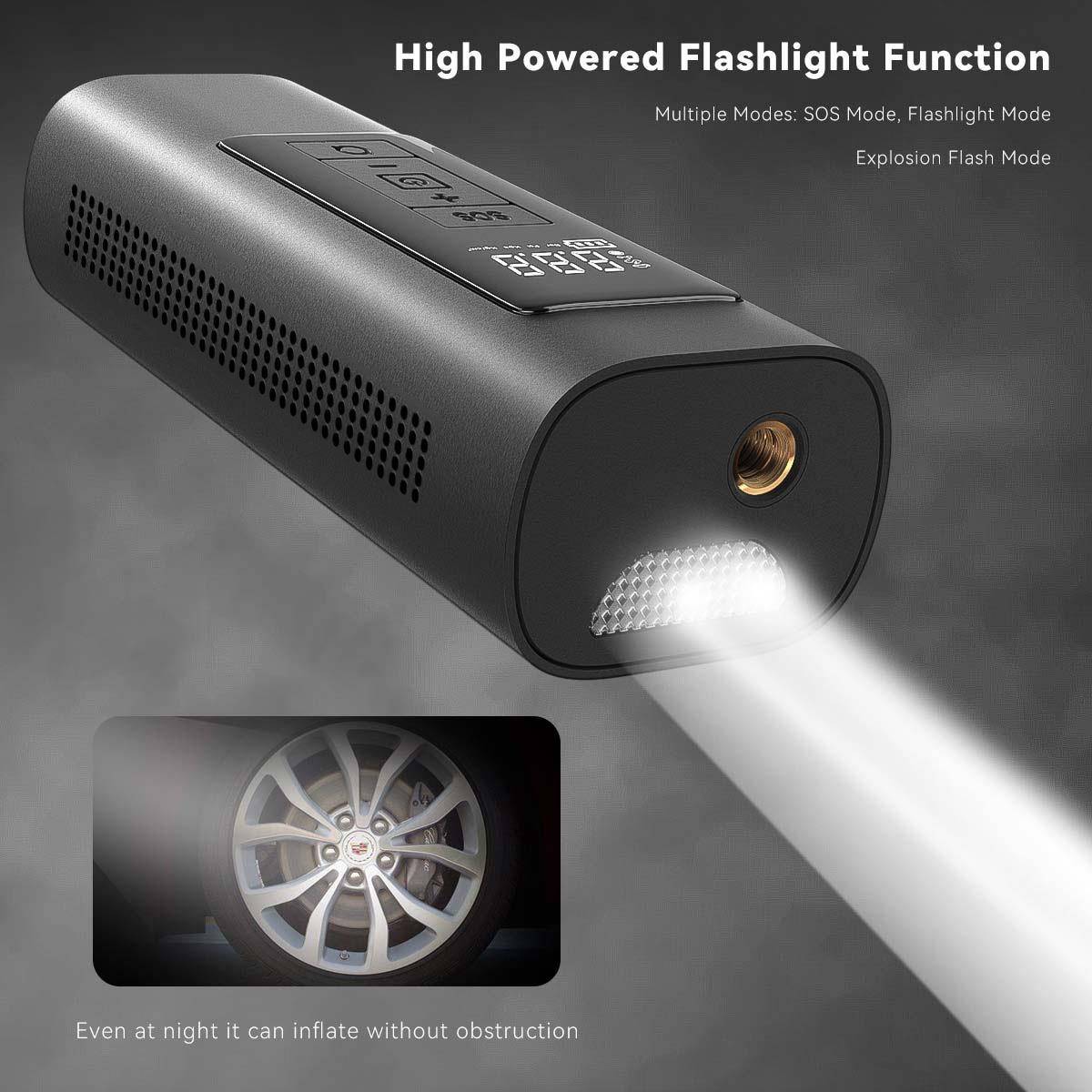 新款载无充气泵MYQ携式汽车车轮胎打线气泵小型电动手持便充气机