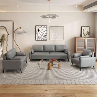 客厅小发现代轻技奢科布沙发44891卧室公寓出租房息休区沙接待区