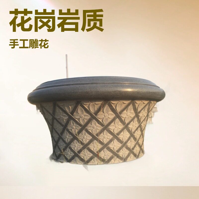青石雕水槽鱼缸 庭院做旧仿古石花钵 水培植物花盆福建厂家