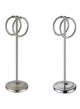 室立浴式毛巾架落29930地式免打置孔不锈钢浴巾纳收架双环酒店物架