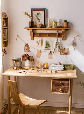 实帽隔板衣置物收纳挂架厨房餐厅创意壁UDD挂板轻奢墙面一字绢木