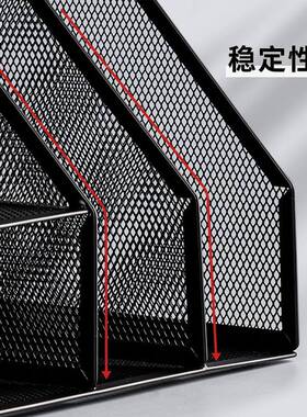 式金属文件框文件架办公室铁质多层文夹档收纳OGQ盒书案架立文件