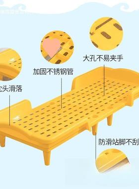 小床儿床小生塑料叠托管幼儿FTS园床宝宝学早童教班叠折叠午睡床