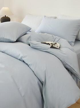 品4件015802支全棉纯色四套学生宿舍3质件套约民宿酒店纯棉简全棉