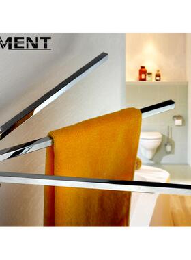 SKSD58锈全铜旋转毛巾架不钢304晾毛巾挂杆8打孔卫生间毛巾杆三杆