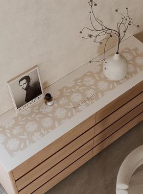 餐境花感边柜垫视柜台桌面垫防水防油UPR面保护垫电子可定制法式