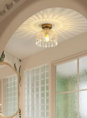 法式复古过道吸帽顶灯璃个温性馨玄关楼65818道灯网玻红衣间阳台