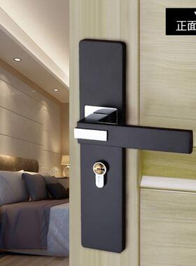 现门锁型室内卧室通用房间实木EYF门锁代家用灰色简静音门把手约