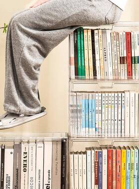 F97M875J透书本收纳盒明磁吸加厚专展示柜家用落辑简易置物架亚克