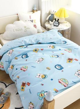 A类6棉0支长绒全棉棉儿童床BQN品学校幼儿被套纯被套园三件套