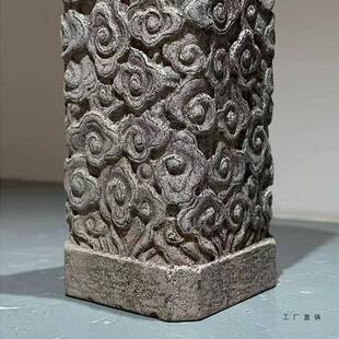 中石雕祥云柱仿古古建青石雕刻式石柱石庭花架花台F99MHJ85柱景架