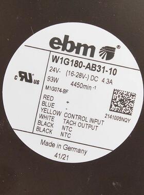 德国原装DKN进4口W1G180-AB31-101980mm2V3W大风量机柜散热风扇