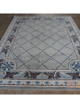 地新西兰进口羊毛欧式复别田古园格子墅客厅茶几毯餐厅卧QLQ室床