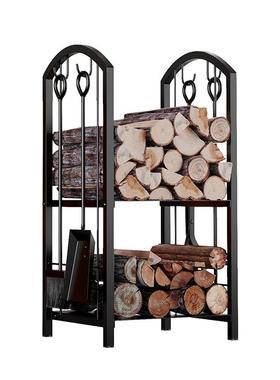 壁炉木柴架真火壁炉工QAX件具套装用清配柴灰火架具火钳灰铲柴篮